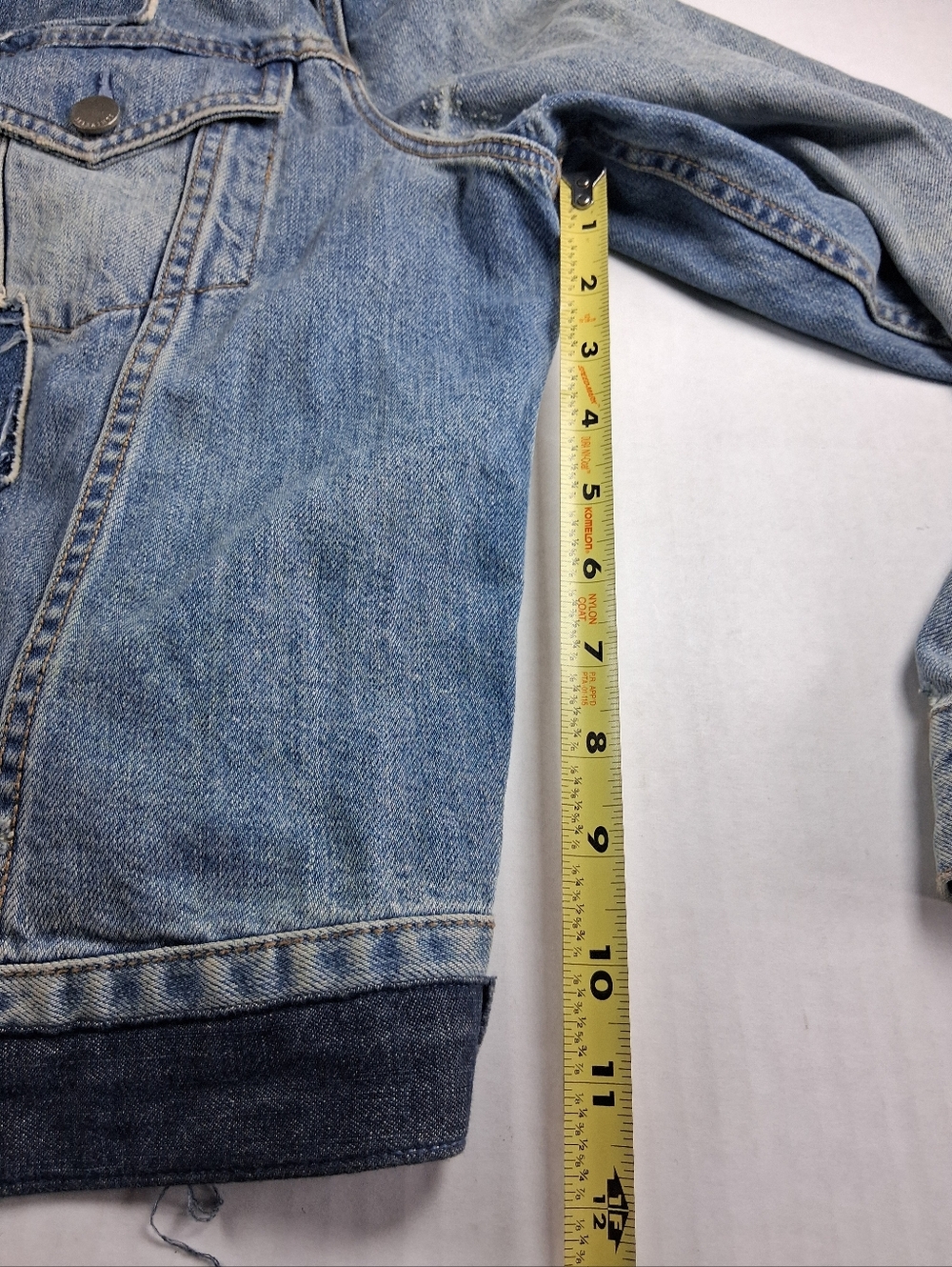 Allsaints Y2K Distressed Jean Jacket Womens Size U.S-8 - Picture 10 of 16